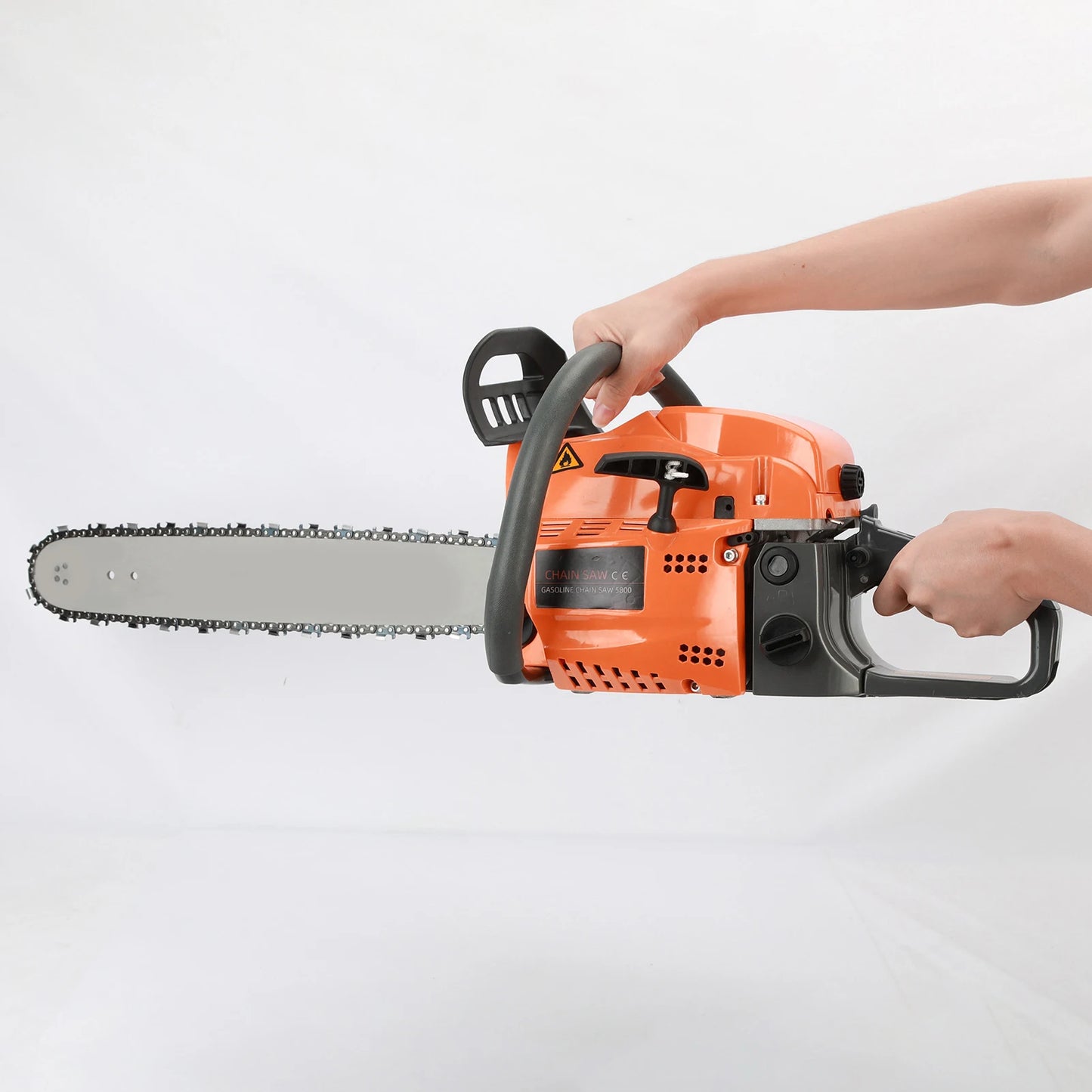1 Set 58cc 20 Inch Gasoline Chainsaw Multifunctional High Power Gas-powered Fast Cutting Labor-saving Gas Sawing Handheld Cuttin